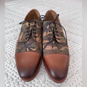 Men’s Taft Camouflage Brown Leather Dress Shoes